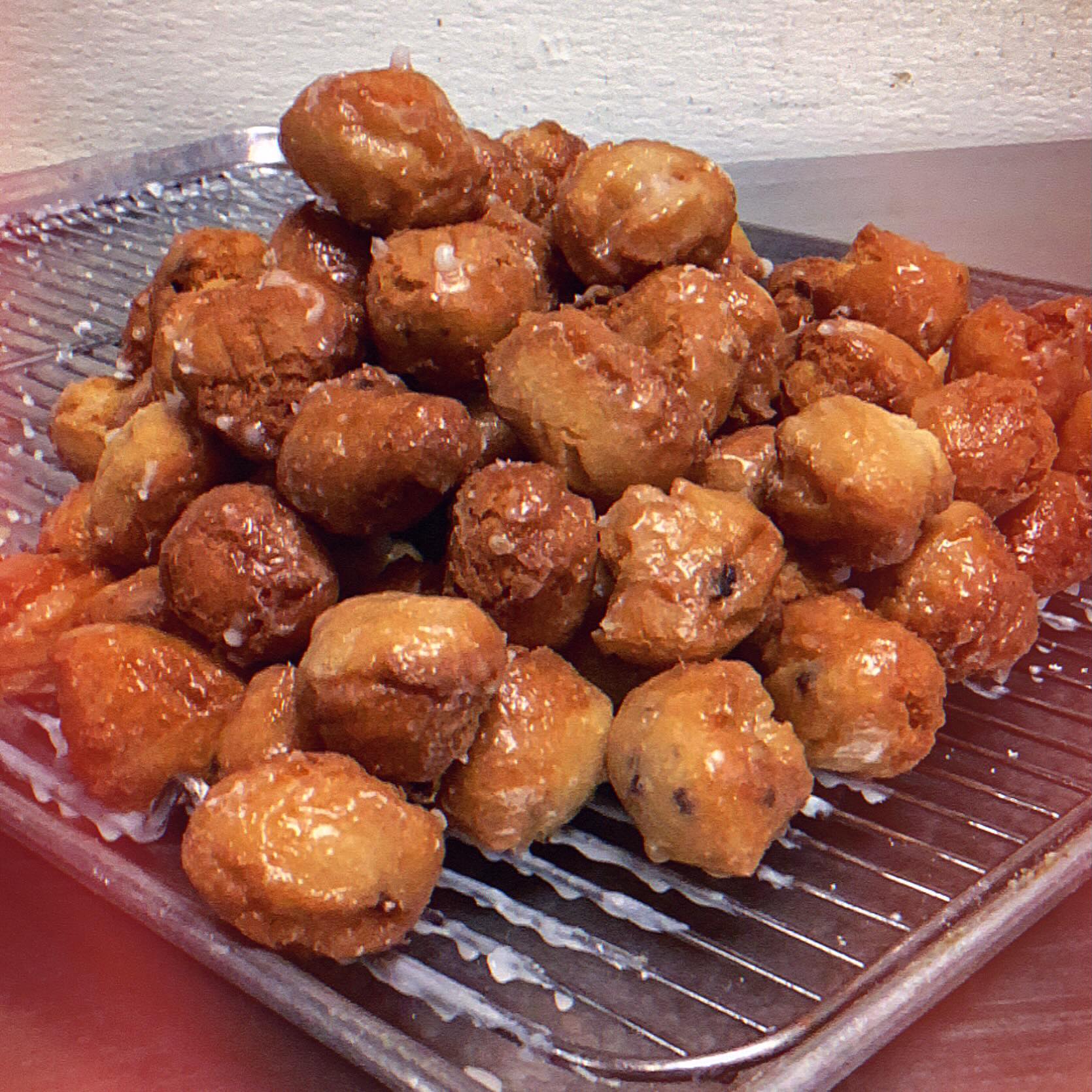 Glazed donut holes fresh from the fryer (photo: @thedonutshopfolsom on Instagram)