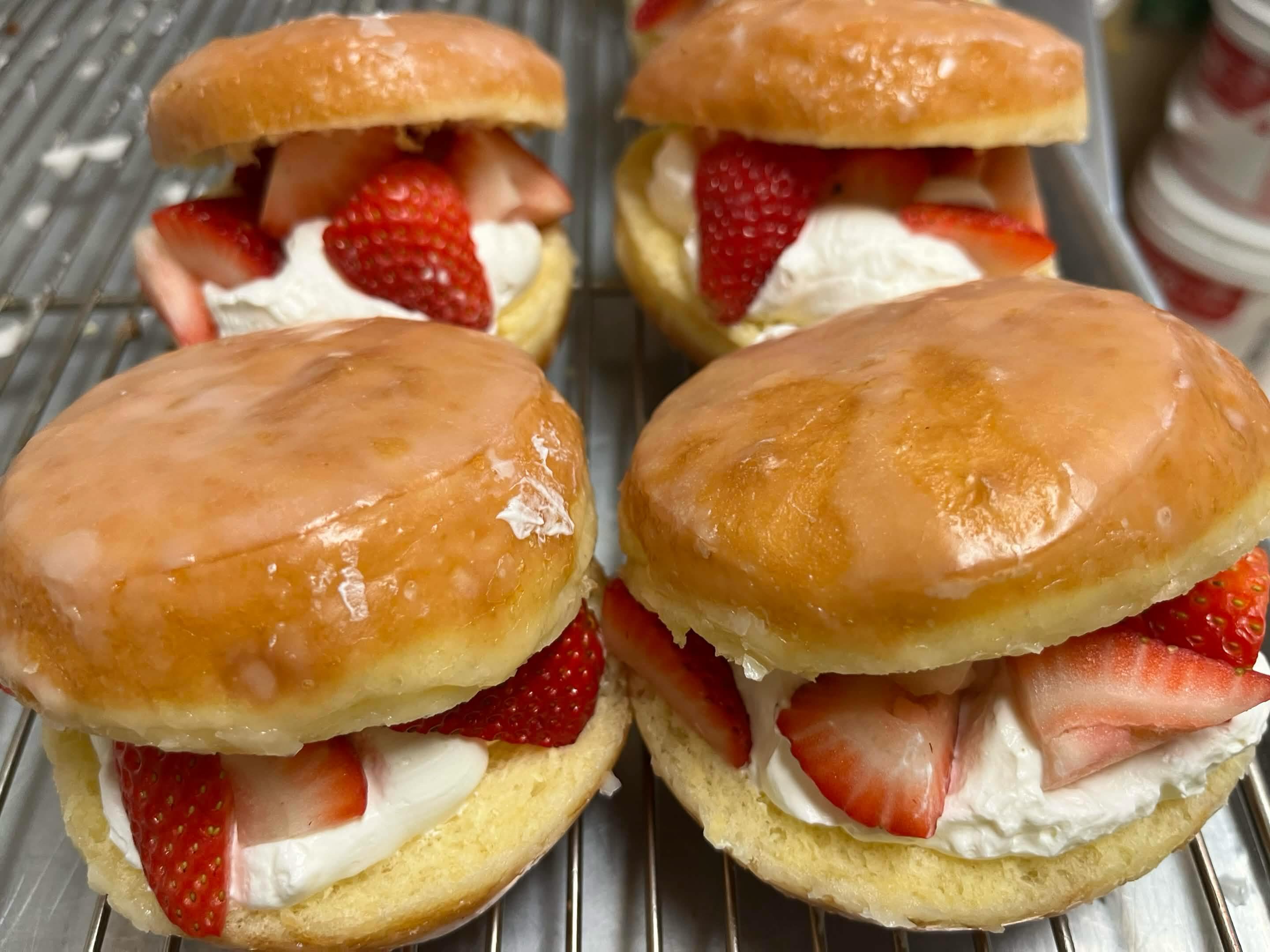 Strawberries and cream donuts at The Donut Shop (photo: @thedonutshopfolsom on Instagram)